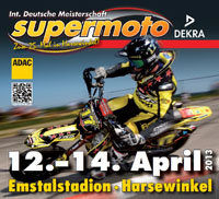 Zum Saisonsauftakt zur Internationalen Deutschen Supermoto Meisterschaft 2013 wünschen wir allen unseren aktiven Rennfahrer aus dem MSV Riesa e.V. im ADAC eine unfallfreie Meisterschaft und maximale sportliche Ergebnisse. Harsewinkel: Am 13./14.04.2013 fand in Harsewinkel im traditionsreichen Emstalstation der 1. Lauf zur Internationalen Deutschen Supermoto Meisterschaft 2013 statt. 